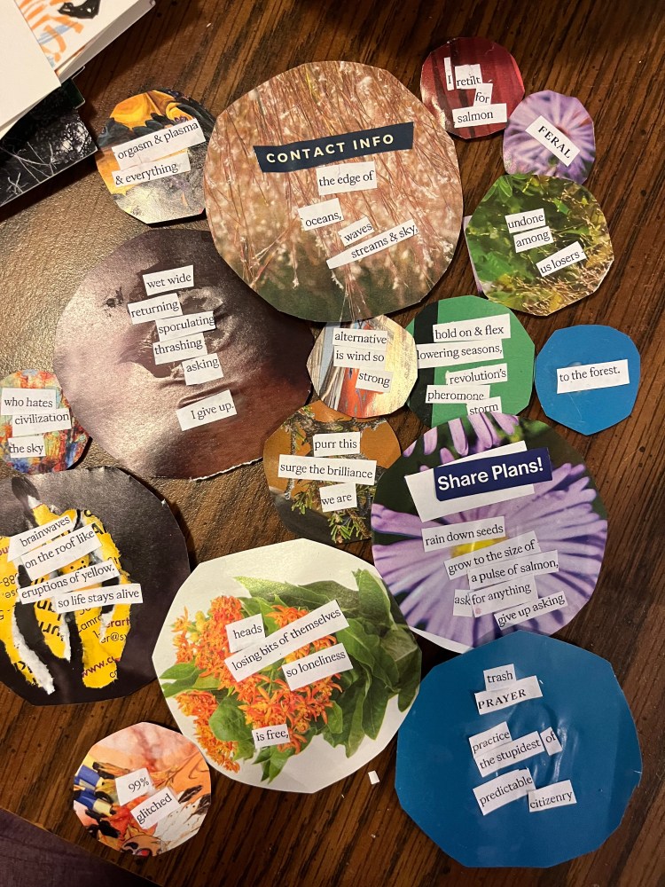 micro-poems made from cut-up poetry and magazines