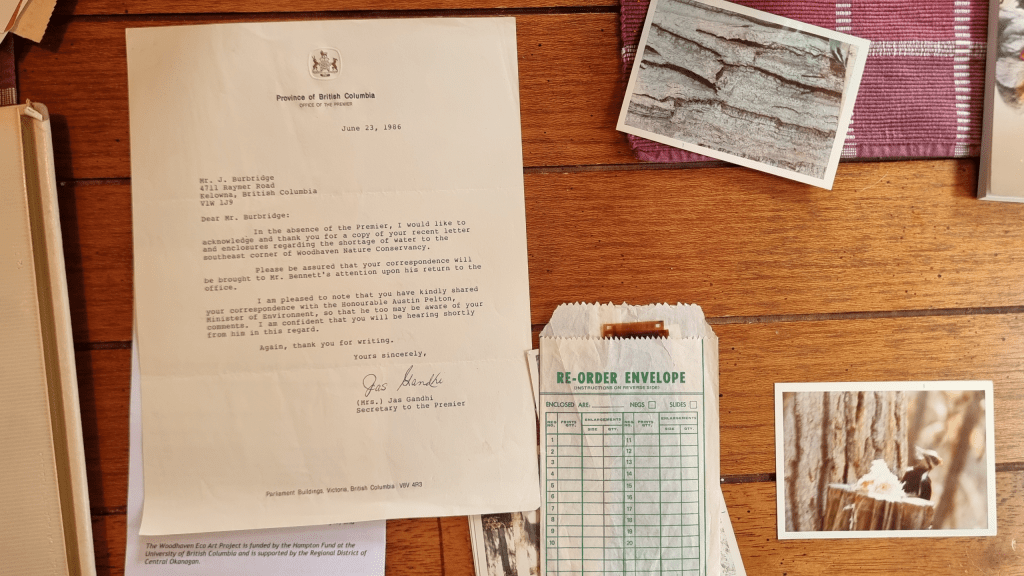 Photo of a letter from 1986 calling attention to the water issues in Woodhaven