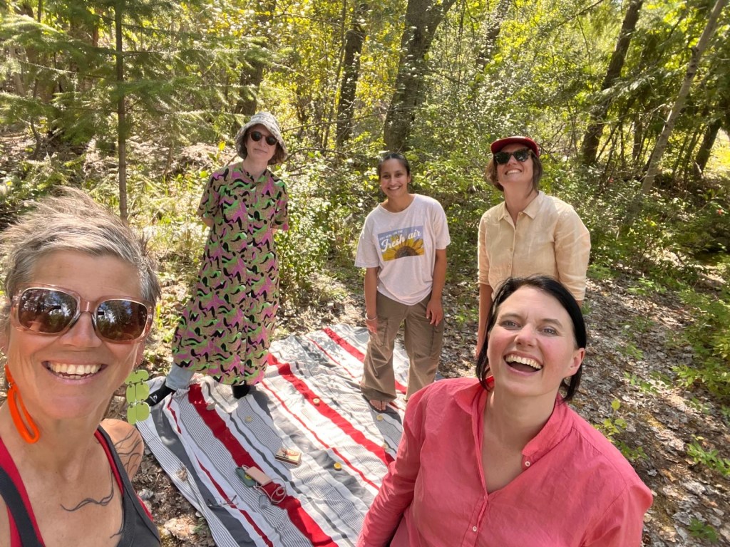 Photo credit: Astrida. 
The five of us standing outside at Woodhaven after completing our closing ritual.
